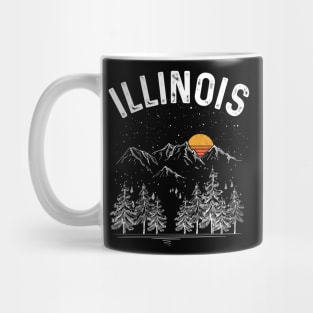 Vintage Retro Illinois State Mug